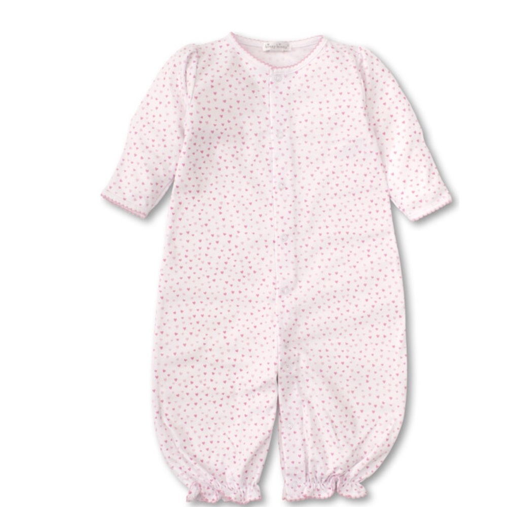 KISSY KISSY Sweethearts Converter Gown to Romper, White & Pink for Baby Girl